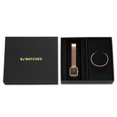 SJ WATCHES Geschenkset Masqat Horloge 28.5mm + Armbandje - Gift set - Geschenkset voor vrouwen - Zilveren dames horloge geschenkset