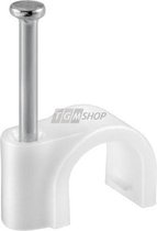 500 pieces cable clamp, white, max.cable diameter 6.0 mm