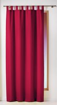 Gordijnen-Kant en klaar- met ophanglus 140x260cm uni polyester rood