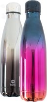 Love Generation ●  Drinkfles ● Waterfles ● Glossy ● Blauw & Rose ● Insulated