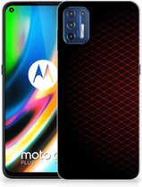 GSM Hoesje Motorola Moto G9 Plus Backcase TPU Siliconen Hoesje Geruit Rood