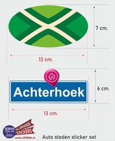 Achterhoek streek vlaggen auto stickers set van 2 stickers