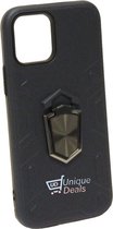 IPHONE 12 PRO MAX Hoesje - Anti-Shock met Kickstand Ring - DONKER BLAUW