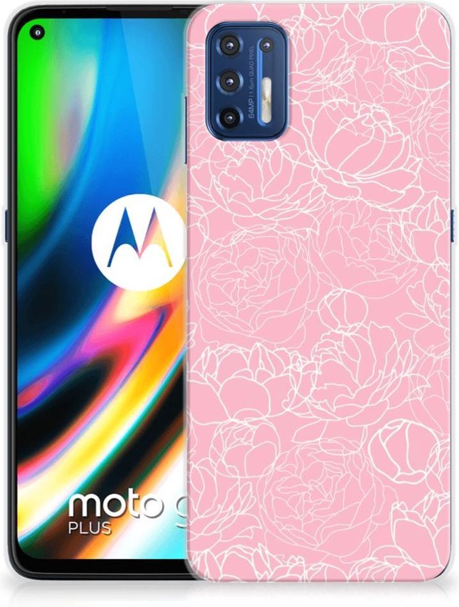Motorola Moto G9 Plus TPU Case White Flowers