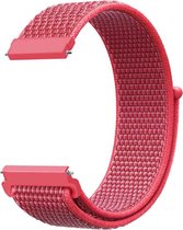 Bandje Voor Huawei Watch GT Nylon Band - Hibiscus (Rood) - Maat: 22mm - Horlogebandje, Armband
