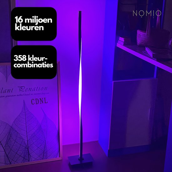 Sociologie bouwen Ontmoedigd zijn NOMIO® Vloerlamp – 358 kleurcombinaties – Kleurlicht – Dimbaar - Lamp – LED  Lampen –... | bol.com
