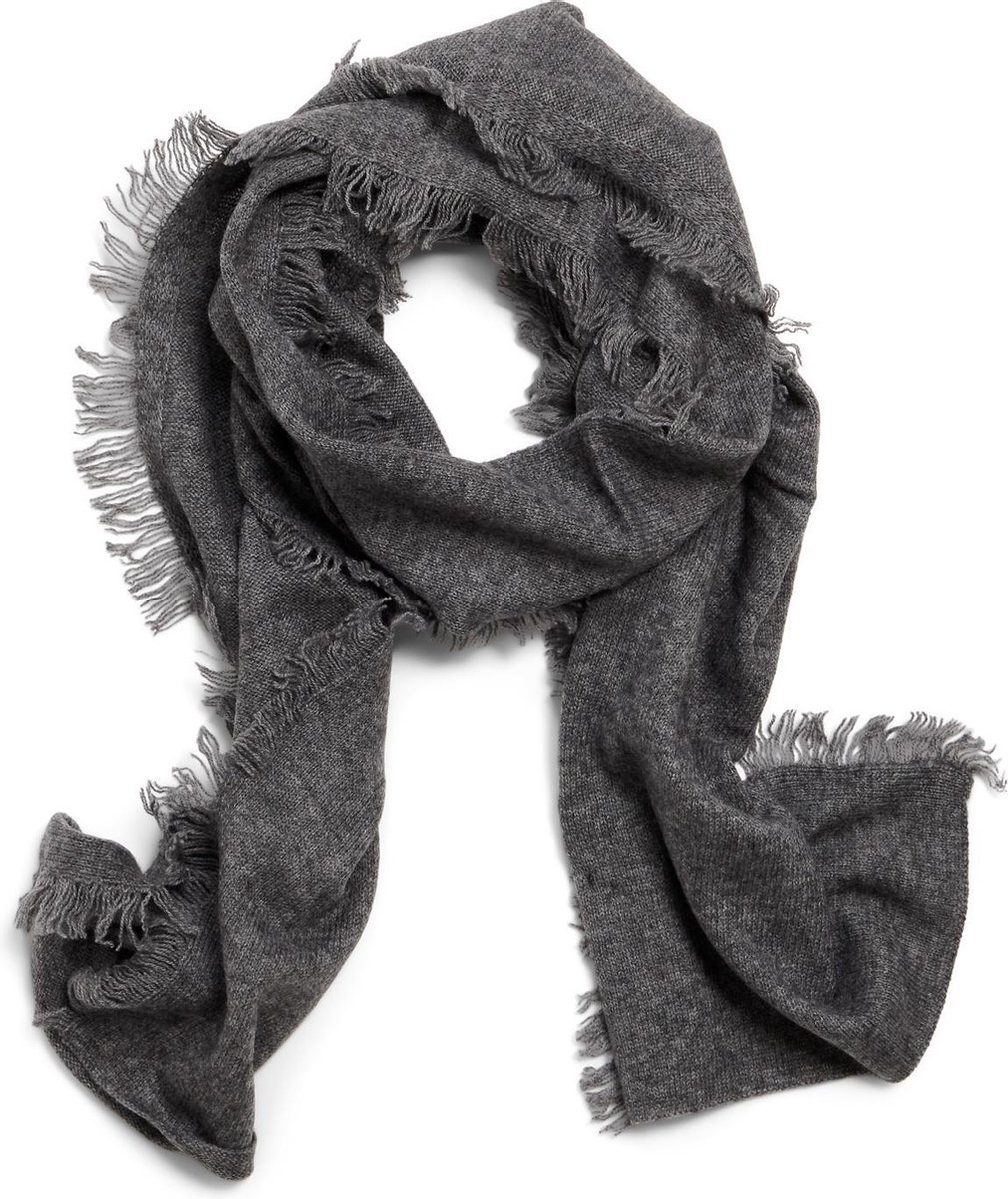 Cashmere and Scarves - Sjaal Noa - Vintage Grey / Grijs - Samenstelling 90% Wool / 10% Cashmere