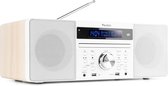 DAB radio met CD speler, Bluetooth, USB mp3 speler en radio - Stereo - Wit - Audizio Prato