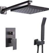 ABC Inbouw Douche set - Regendouche 30 cm - Mengkraan - Doucheset - Mat
