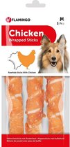 Flamingo hondensnack Chick'n wrap stick 17cm - 3pcs 155g. Let op: 1 zakje met 3 stuks!