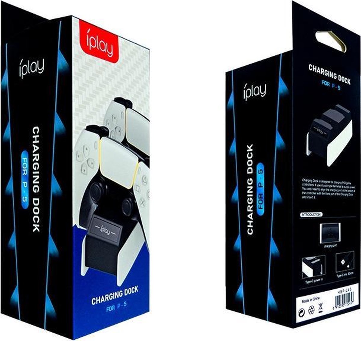 PS5 DualSense Oplaadstation + Oplaadkabel | Oplaadbaar | Playstation 5 | Controller | Zwart-Wit