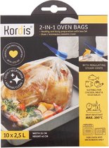 Braadzak 25x40 cm - 10 braadzakken 2,5 liter - braadzak voor oven - 10 stuks