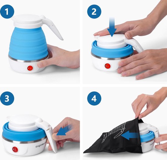 600 Ml Opvouwbare Waterkoker Siliconen Waterkoker Draagbare Boiler Voor Thee Koffie Warme Drank Reizen 600 Ml Opvouwbare Waterkoker Siliconen Waterkoker Draagbare Boiler Voor Thee Koffie Warme Drank Reizen