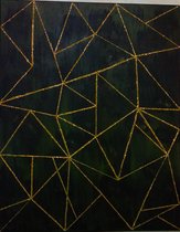Acrylverf schilderij - Squares - 50 x 40 cm - handgeschilderd door Nadezda Gecova