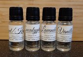 4 GEUREN VOOR DIFFUSER | VERSTUIVERS ETC.| appel/ kaneel | lavendel | eucalyptus | vanille