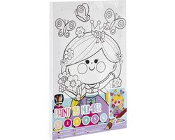 foto van Schilderen op nummer voor kinderen | Thema Prinses | Afmeting A4 - inclusief verf + penseel