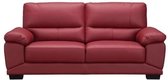 NEWTON Moderne 3-zits bank - Rood leer - L 201 x D 94 x H 93 cm