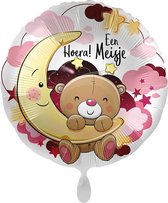 Everloon - Folieballon - Hoera! Een Meisje - 43cm - Voor Geboorte Baby Meisje