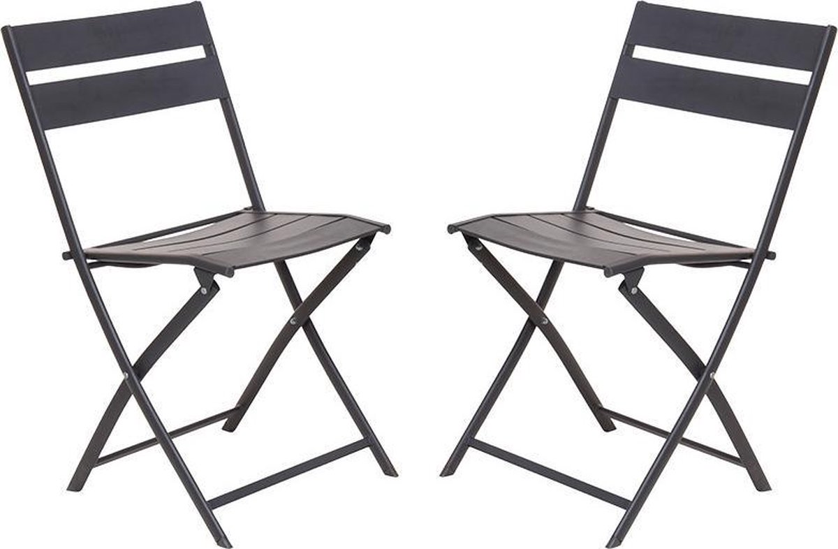 Bistrostoelen - Aluminium - Opklapbaar - Set van 2 stoelen