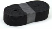 bandelastiek 25 mm x 2,5 m zwart - goede kwaliteit band elastiek - kledingelastiek - elga