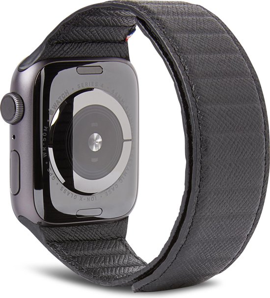 DECODED Traction Strap Lite - Magnetische Horlogeband | Geschikt voor Apple Watch 6 / SE / 5 / 4 (44 mm) en Apple Watch 3 / 2 / 1 (42 mm) - Zwart - Decoded