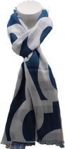 Sjaal Dames Blauw wit