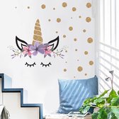 Muursticker | Slapende Unicorn | Eenhoorn | Wanddecoratie | Muurdecoratie | Slaapkamer | Kinderkamer | Babykamer | Jongen | Meisje | Decoratie Sticker |