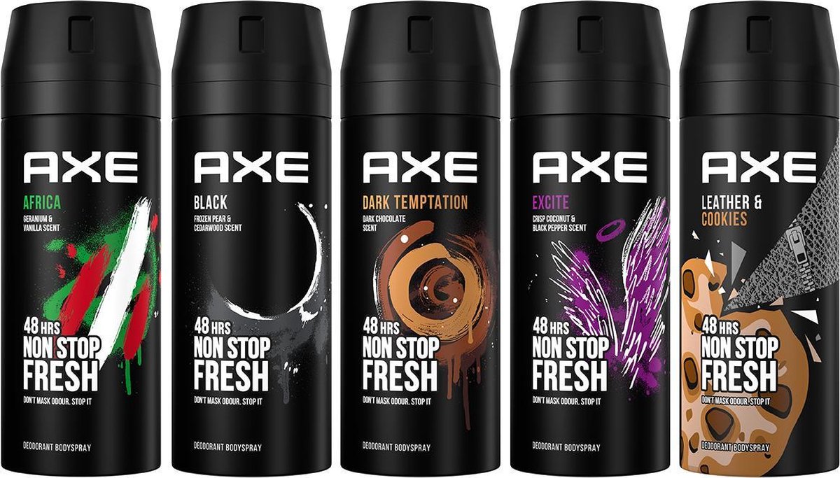 Axe Deodorant Body Spray - 5 pièces - Ensemble de valeur | bol.com
