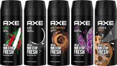 Axe Mixed Geschenkset Deodorant Bodyspray - 5 stuks - Voordeelverpakking