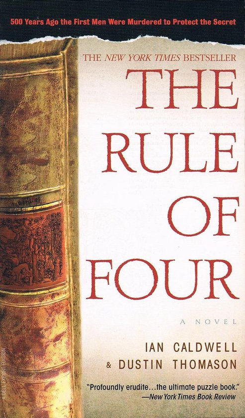 Corgi THE RULE OF FOUR boek Engels Paperback 450 pagina's