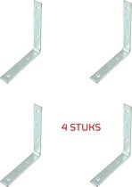 TQ4U stoelhoek | verzinkt | 125 x 125 x 20 mm | dikte 2 mm | 4 STUKS