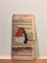 B-creativ - smartphonecover - Iphone 6&6S - roodborstje - walletcover