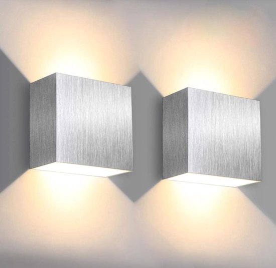 Applique LED Solmore, 6 W, applique d'intérieur avec effet haut / bas, 3000  K, blanc... | bol.com
