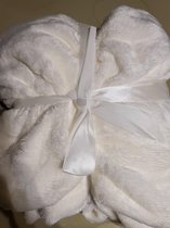 wit deken - fleece plaid -  deken - plaid - winter - cadeau -top cadeau-  fleecedeken- deken - cadeau - sint - kerstpakket