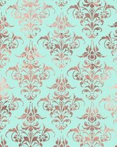 Rose Gold and Mint Composition Notebook - Large Ruled Notebook - 8x10 Lined Notebook (Softcover Journal / Notebook / Diary)