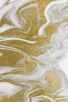 Liquid Gold Marble Composition Notebook - Small Unruled Notebook - 6x9 Blank Notebook (Softcover Journal / Notebook / Sketchbook / Diary)