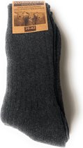 Noorse Sokken - Premium De Luxe - Maat 39-42 - 3 paar - Antraciet - Warme Huissokken - Werksokken - Wintersokken - Wollen Sokken - 39-42 - 3-pack