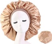 FRESHCOUPES - Silky Bonnet - Khaki Bruin - Geschikt voor optimale bescherming van jouw haren
