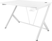 Deltaco Gaming White Line WT85 Gaming Table, metal legs, 116cm - White