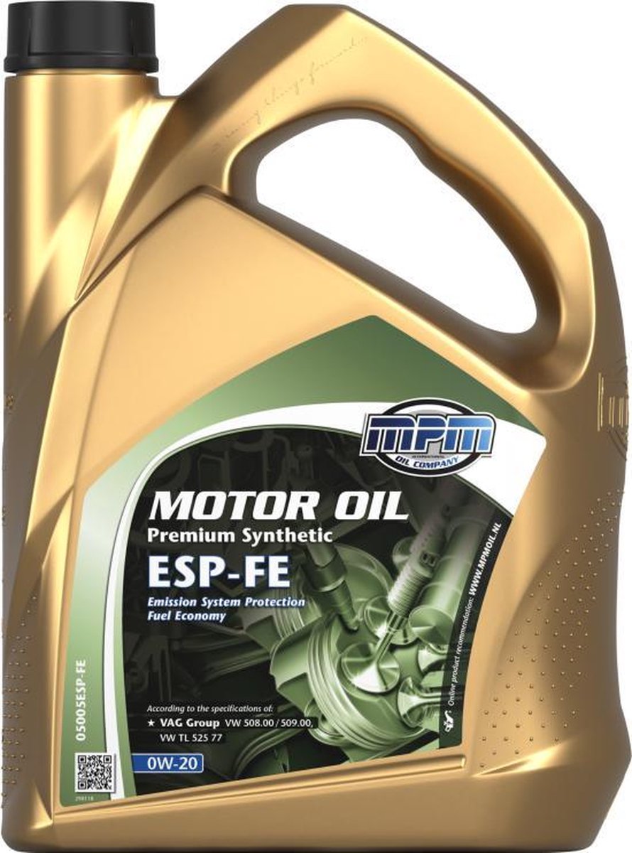 MPM Motorolie 0w20 esp-fe - 5 liter