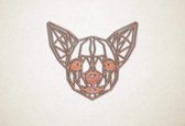Line Art - Hond - Chihuahua - M - 60x70cm - Multiplex - geometrische wanddecoratie