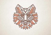 Line Art - Wolf 1 - S - 45x45cm - Multiplex - geometrische wanddecoratie