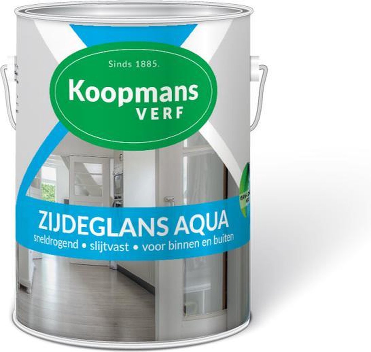 Koopmans Zijdeglans Aqua 9001 Creme Wit 750ml - waterverdunbaar - watergedragen