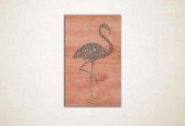 Line Art - Flamingo vierkant - XS - 30x19cm - Multiplex - geometrische wanddecoratie