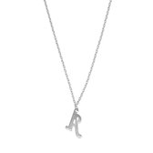 Letter ketting - initiaal A - Zilver - 42 cm