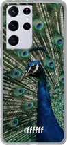 6F hoesje - geschikt voor Samsung Galaxy S21 Ultra -  Transparant TPU Case - Peacock #ffffff