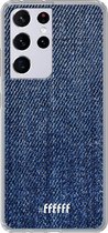 6F hoesje - geschikt voor Samsung Galaxy S21 Ultra -  Transparant TPU Case - Denim #ffffff