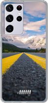 6F hoesje - geschikt voor Samsung Galaxy S21 Ultra -  Transparant TPU Case - Road Ahead #ffffff