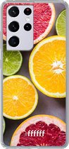 6F hoesje - geschikt voor Samsung Galaxy S21 Ultra -  Transparant TPU Case - Citrus Fruit #ffffff
