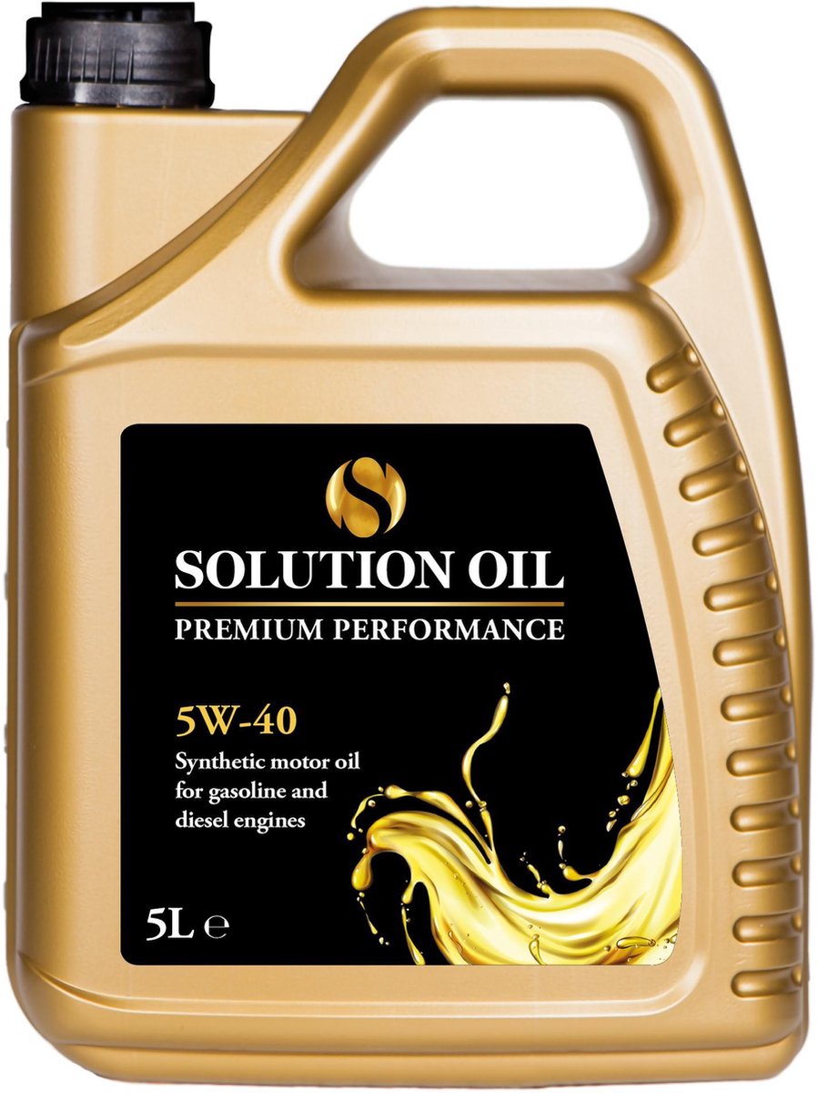 Motorolie Solution Oil Premium Performance 5W40 LL 5 Liter Brandstofbesparende Motorolie